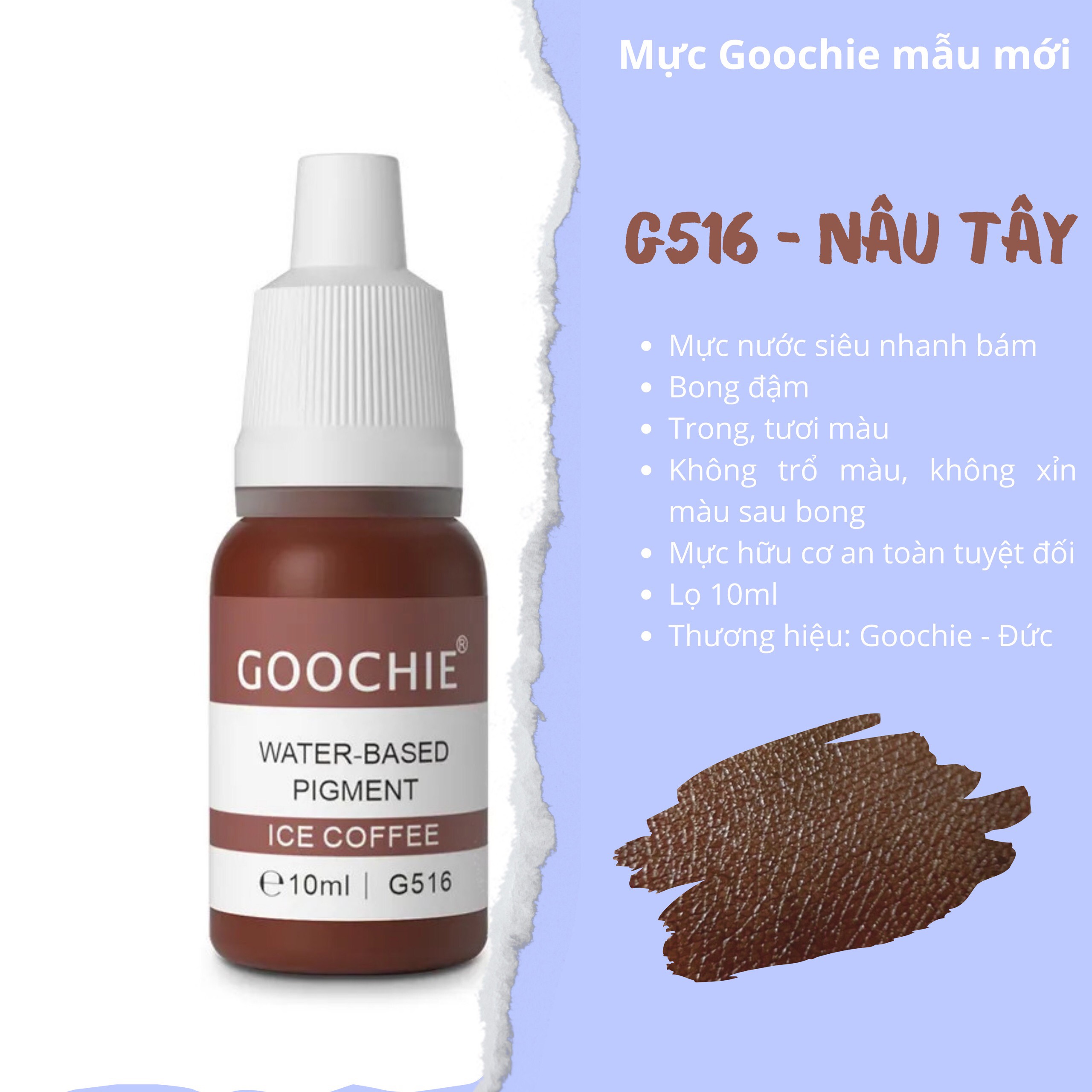 Mực phun xăm Goochie mẫu mới