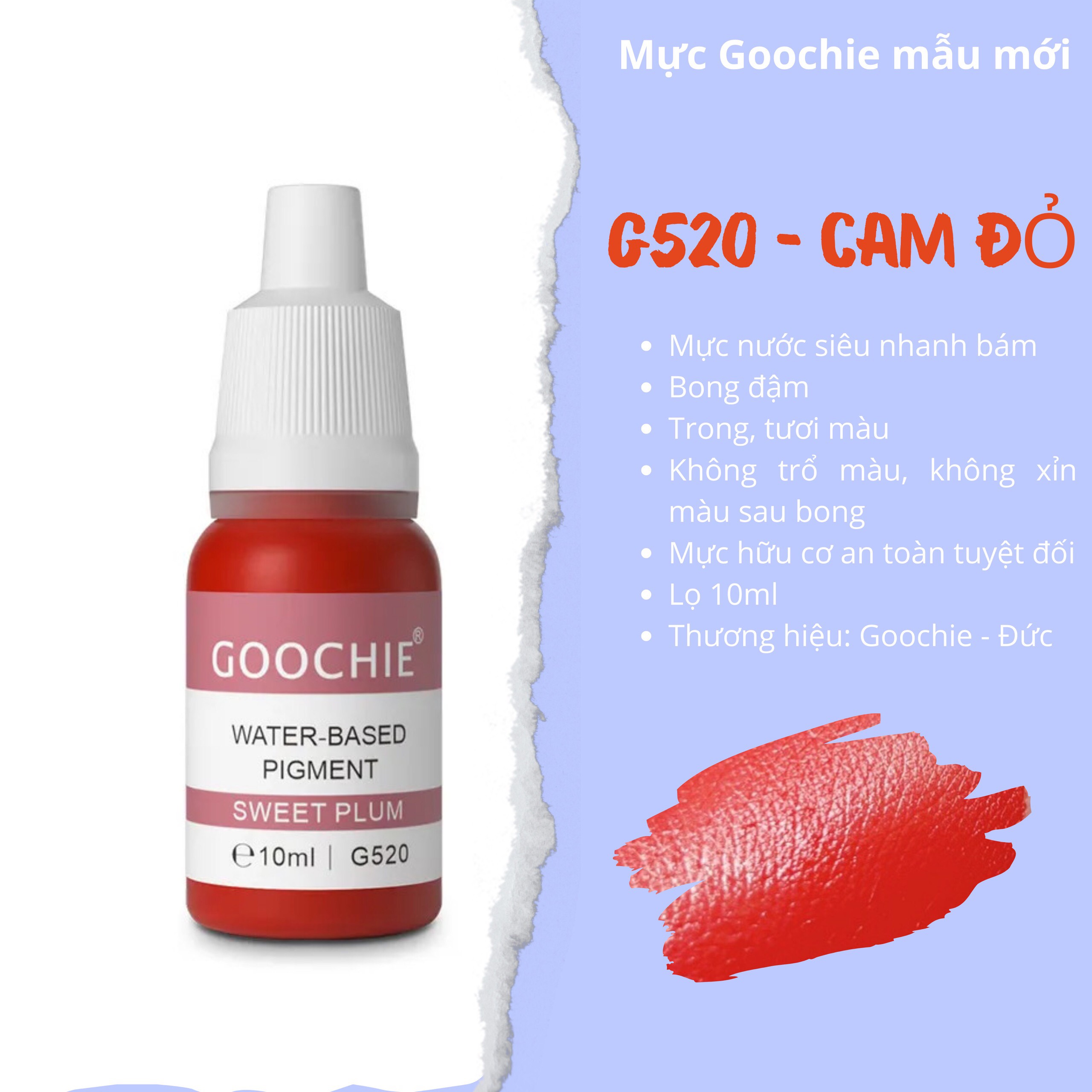 Mực phun xăm Goochie mẫu mới