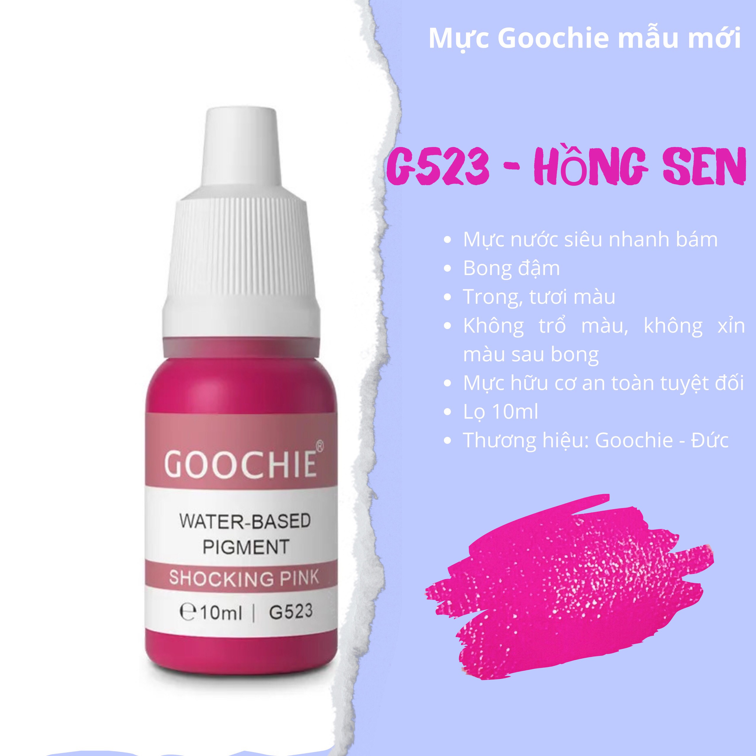 Mực phun xăm Goochie mẫu mới