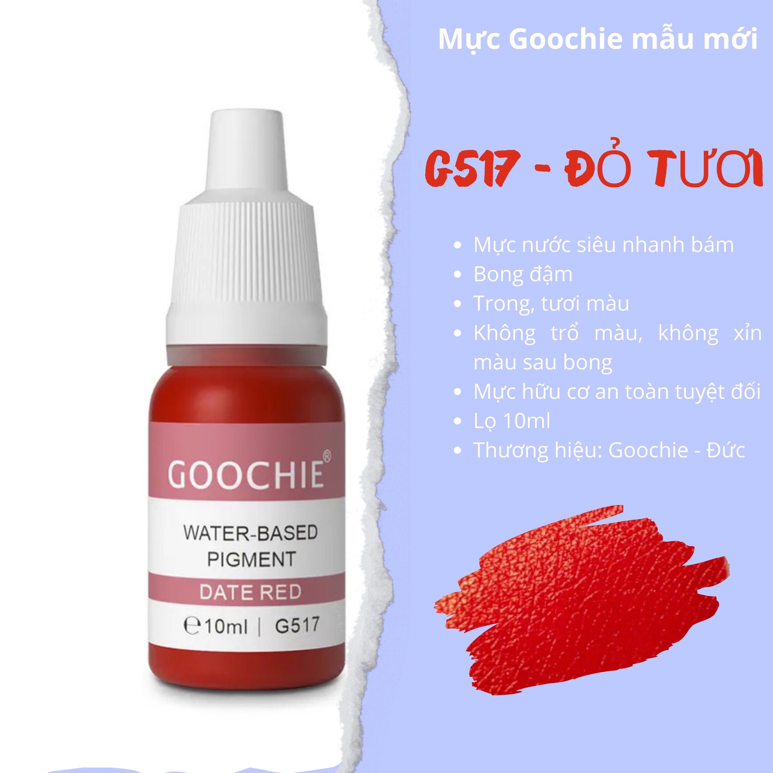 Mực phun xăm Goochie mẫu mới