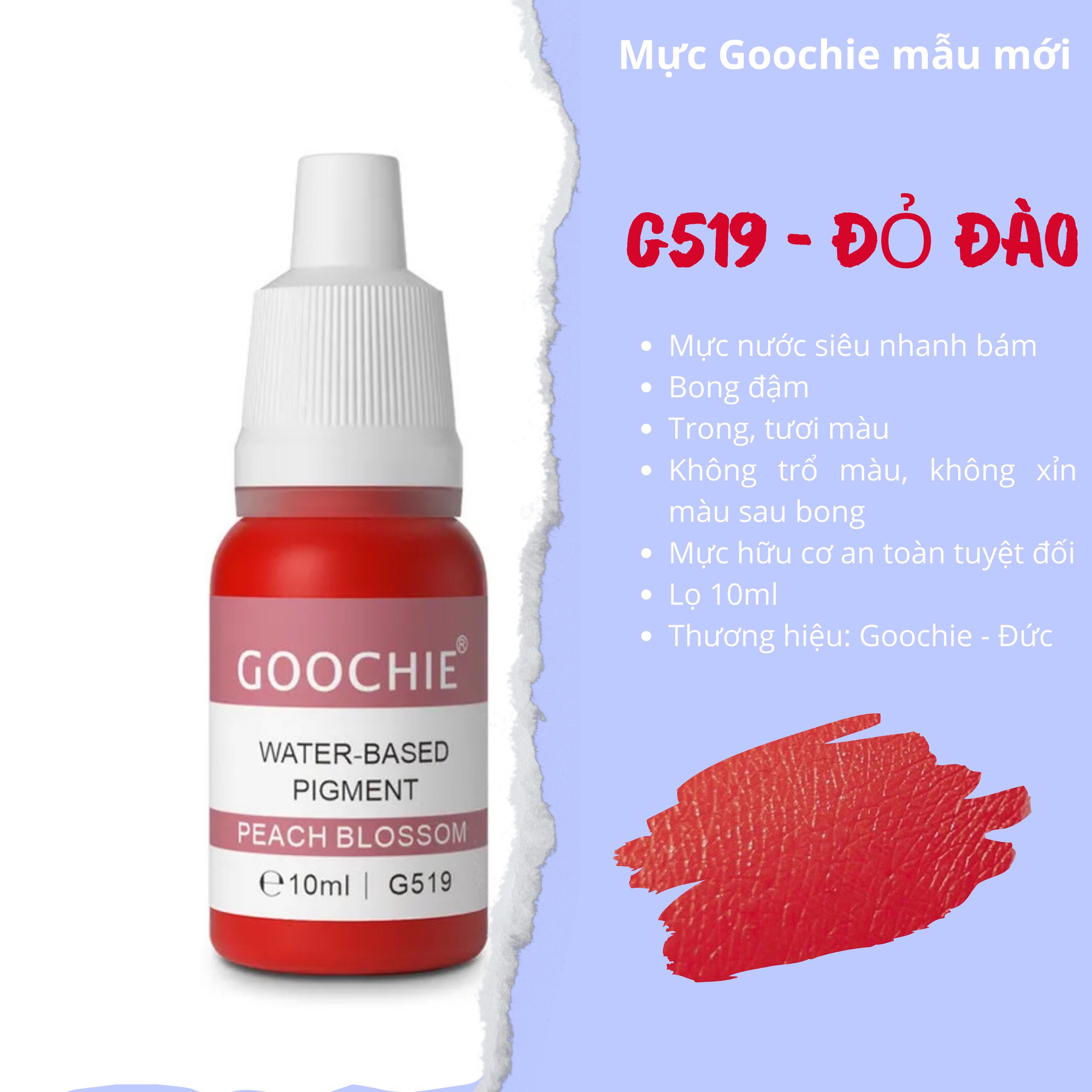 Mực phun xăm Goochie mẫu mới