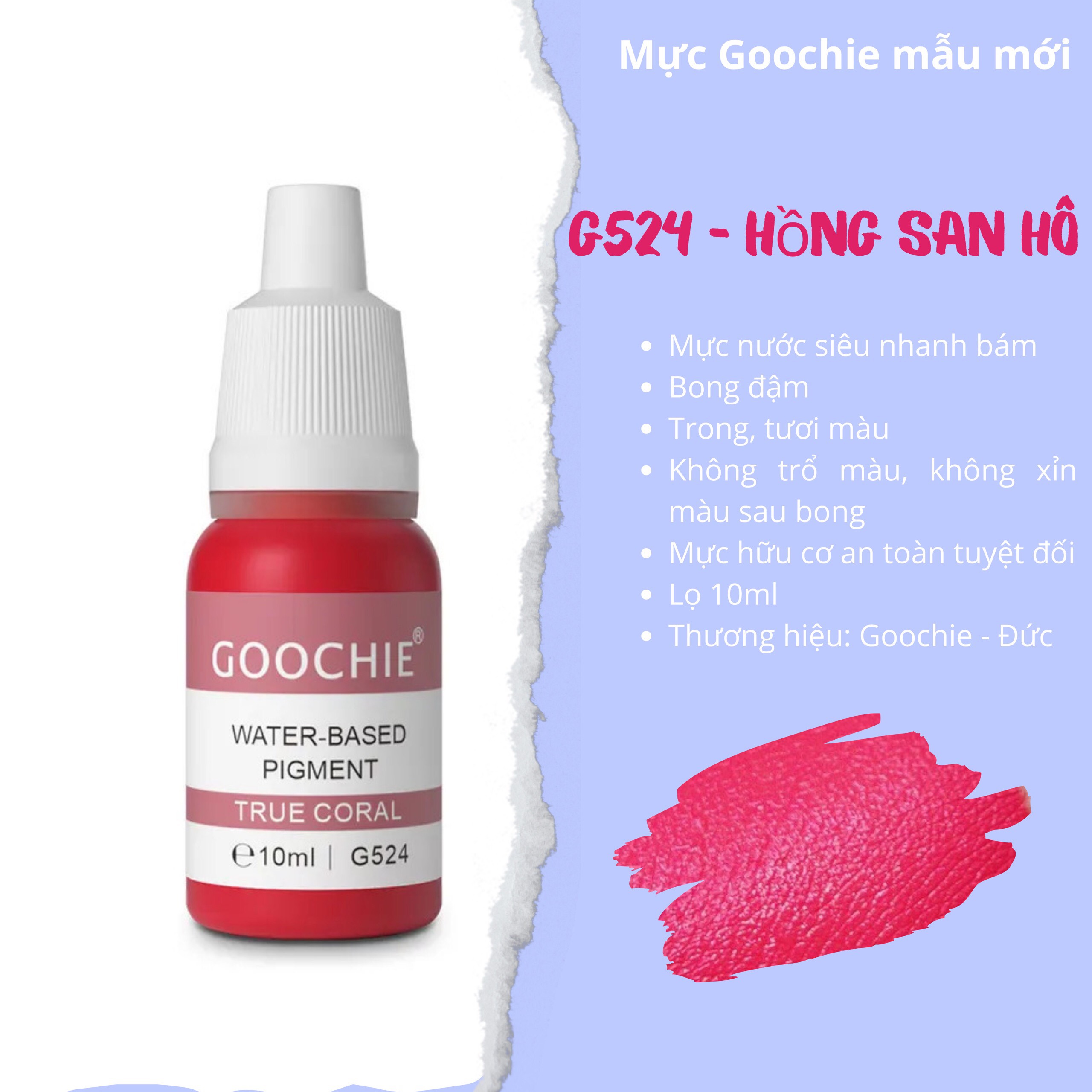 Mực phun xăm Goochie mẫu mới