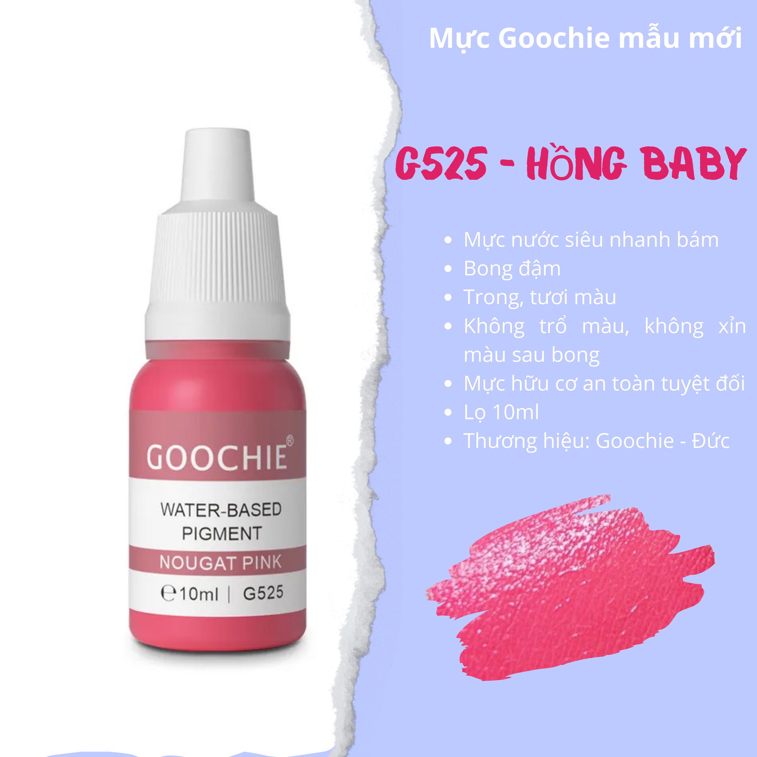 Mực phun xăm Goochie mẫu mới